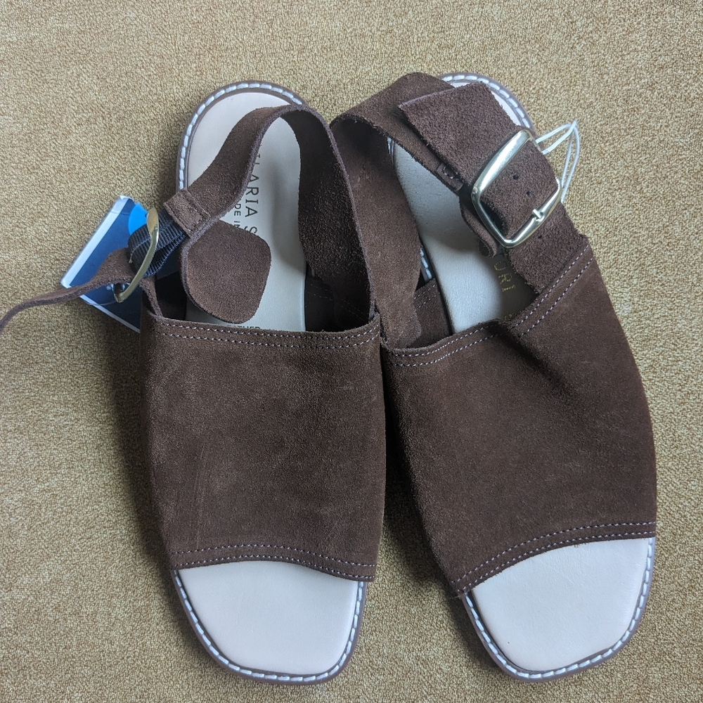 Women's brown leather sandals